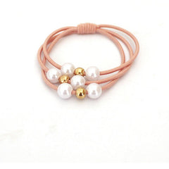 10pcs Faux Pearl Hair Ties Elastic Hair Bands Ropes Hair Elastics Scrunchies
