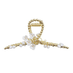 Large Metal Golden Flower Hair Claw Clips