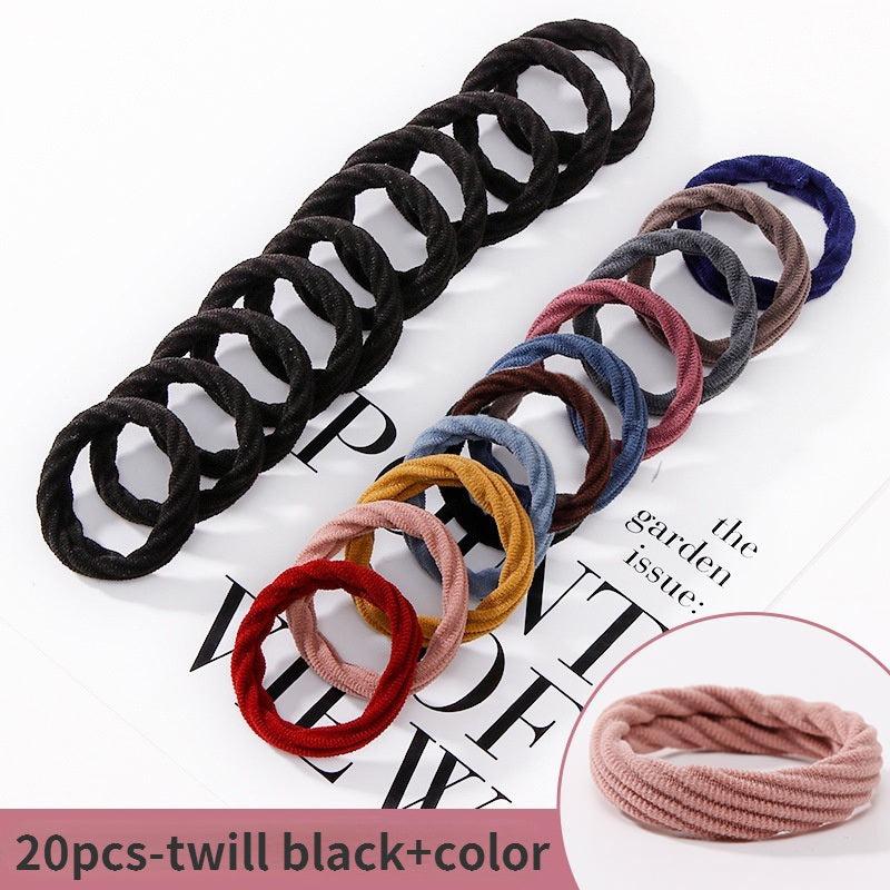20pcs Hair Ties for Women Girls Non Slip Seamless Hair Bands Thick Curly Hair