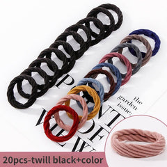 20pcs Hair Ties for Women Girls Non Slip Seamless Hair Bands Thick Curly Hair