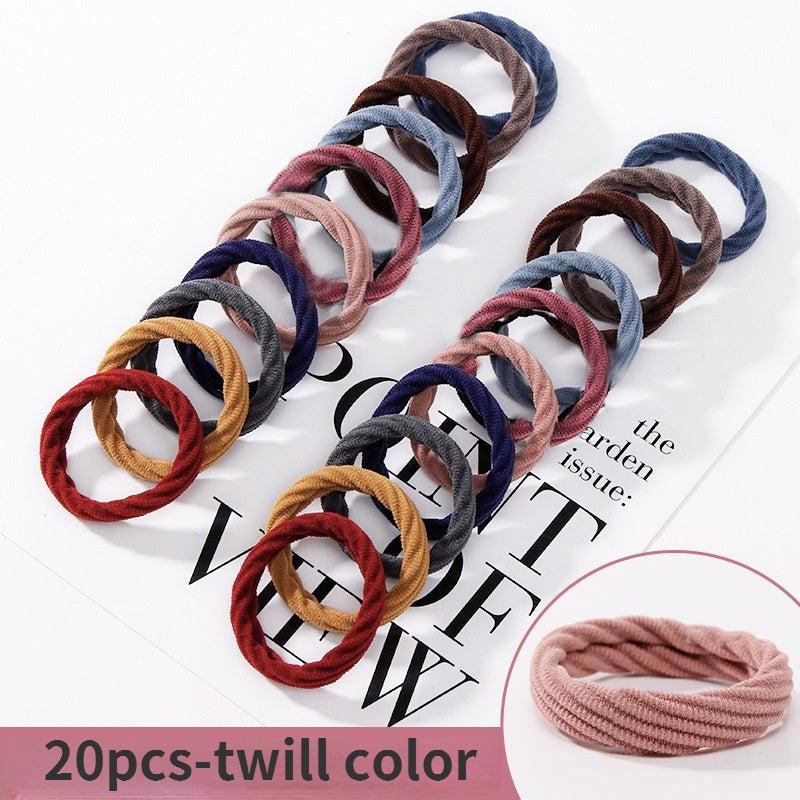 20pcs Hair Ties for Women Girls Non Slip Seamless Hair Bands Thick Curly Hair