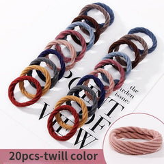 20pcs Hair Ties for Women Girls Non Slip Seamless Hair Bands Thick Curly Hair