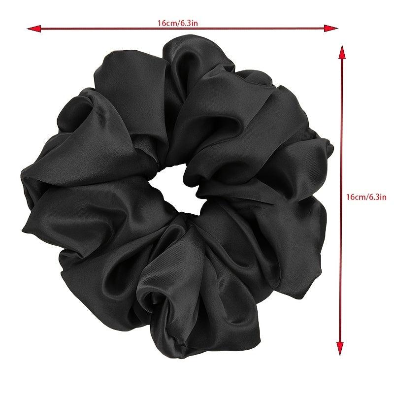 Oversized Satin Chiffon Hair Tie Multicolor Solid Large Hair Tie
