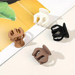 4pcs Matte Hair Claw for Thin Hair Non-slip Short Hair Accessories