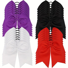 6pcs Jumbo Teams Cheerleaders Hair Bows Hair Accessories