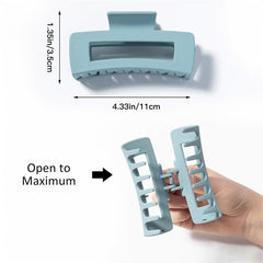 Frosted Square Hair Claw Clip Non Slip Strong Hold Grip Accessories