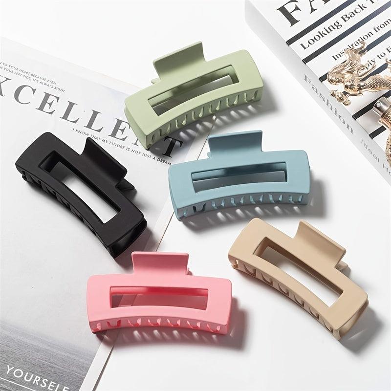 Frosted Square Hair Claw Clip Non Slip Strong Hold Grip Accessories