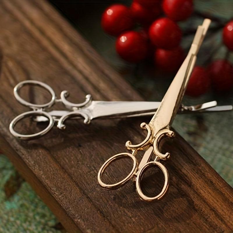 Gothic Style Scissors Hairpin Ladies Hairpin Bangs Clip