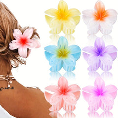 6 PCS Flower Hair Claw For Women Girls Kids Non-slip Hair Accessories