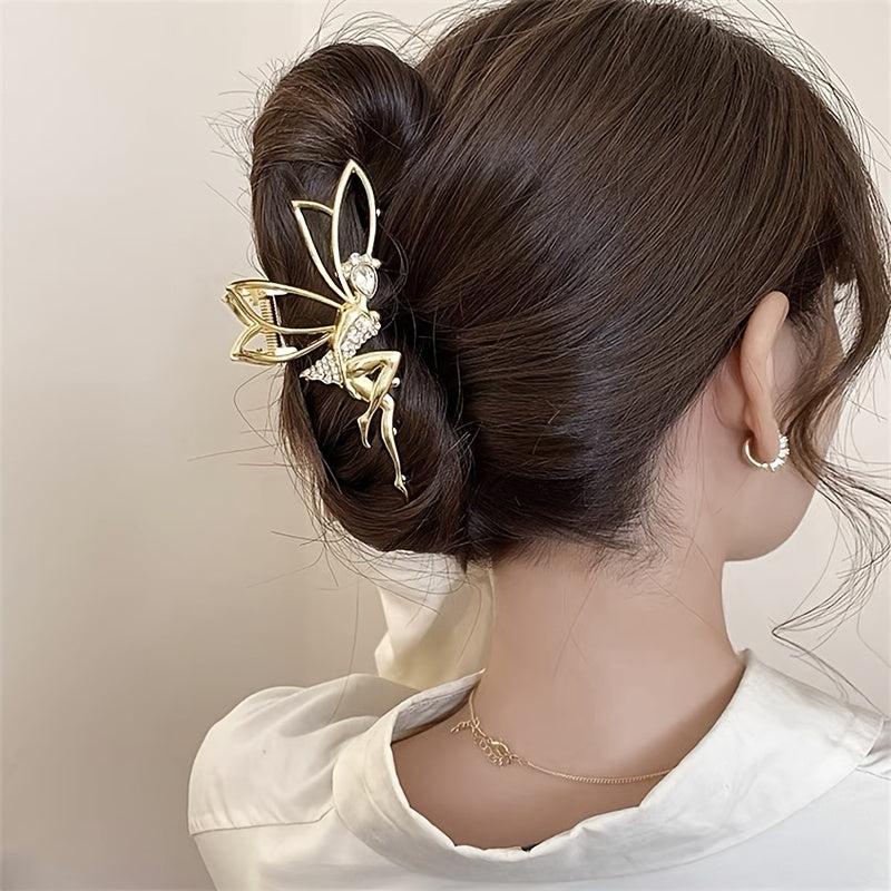 Elf Little Girl Metal Hair Claw Clip for Thick Hair