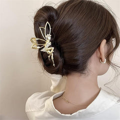 Elf Little Girl Metal Hair Claw Clip for Thick Hair