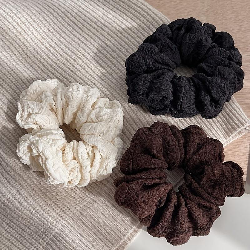 3pcs Colour Scrunchies Soft Hair Ties Accessories Elastic Ponytail Gift For Her