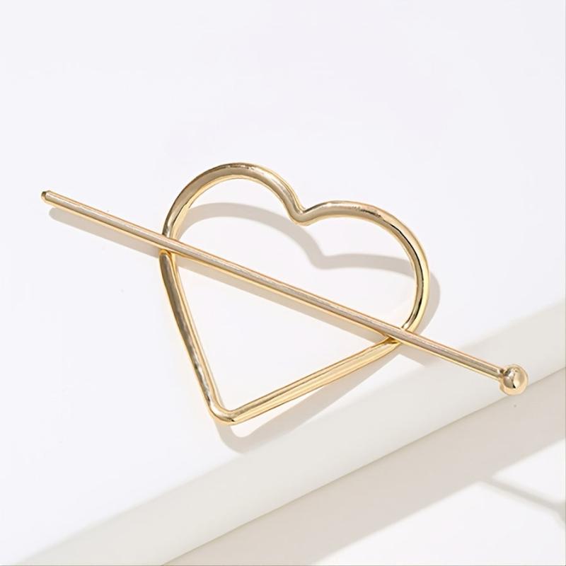 Copper Heart Barrette Hair Jewelry Gift For Her