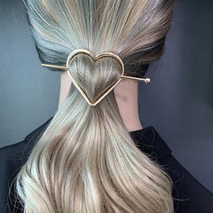 Copper Heart Barrette Hair Jewelry Gift For Her