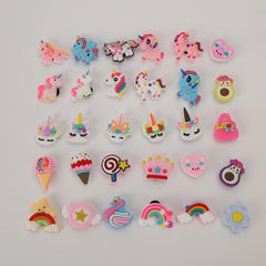 30pcs Unicorn Rainbow Avocado Shoe Charms for Women Girls