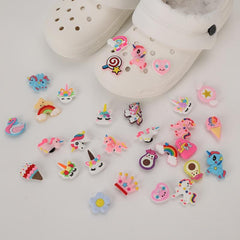 30pcs Unicorn Rainbow Avocado Shoe Charms for Women Girls