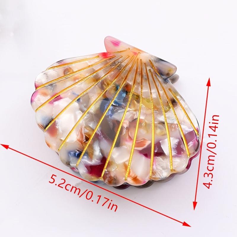 Shell Hair Claw Minimalist Banana Clip Hairgrip Non Slip Hair Accessory