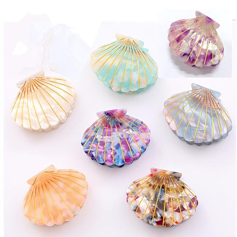 Shell Hair Claw Minimalist Banana Clip Hairgrip Non Slip Hair Accessory