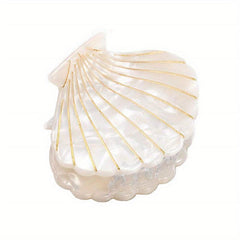 Shell Hair Claw Minimalist Banana Clip Hairgrip Non Slip Hair Accessory