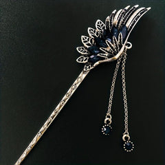 Phoenix Wings Rhinestone Hairpin Chinese Style Hair Stick Jewelry