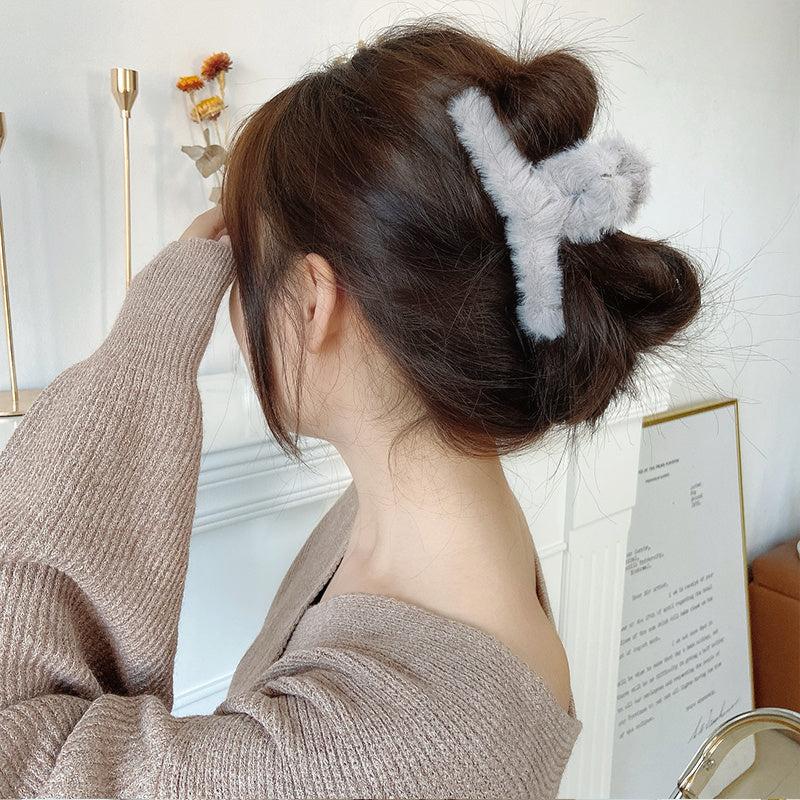 Colorful Winter Hair Claw Clips Large Non Slip Hair Barrettes