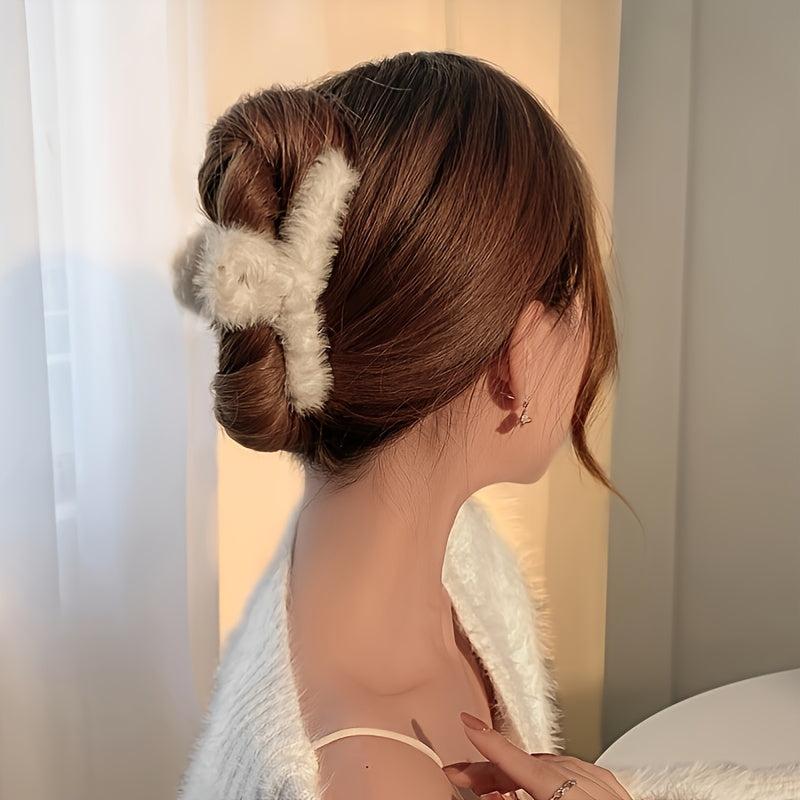 Colorful Winter Hair Claw Clips Large Non Slip Hair Barrettes