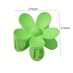 Flower Frosted Candy Hair Claw Clip Strong Hold Grip Hair Jaw Clip