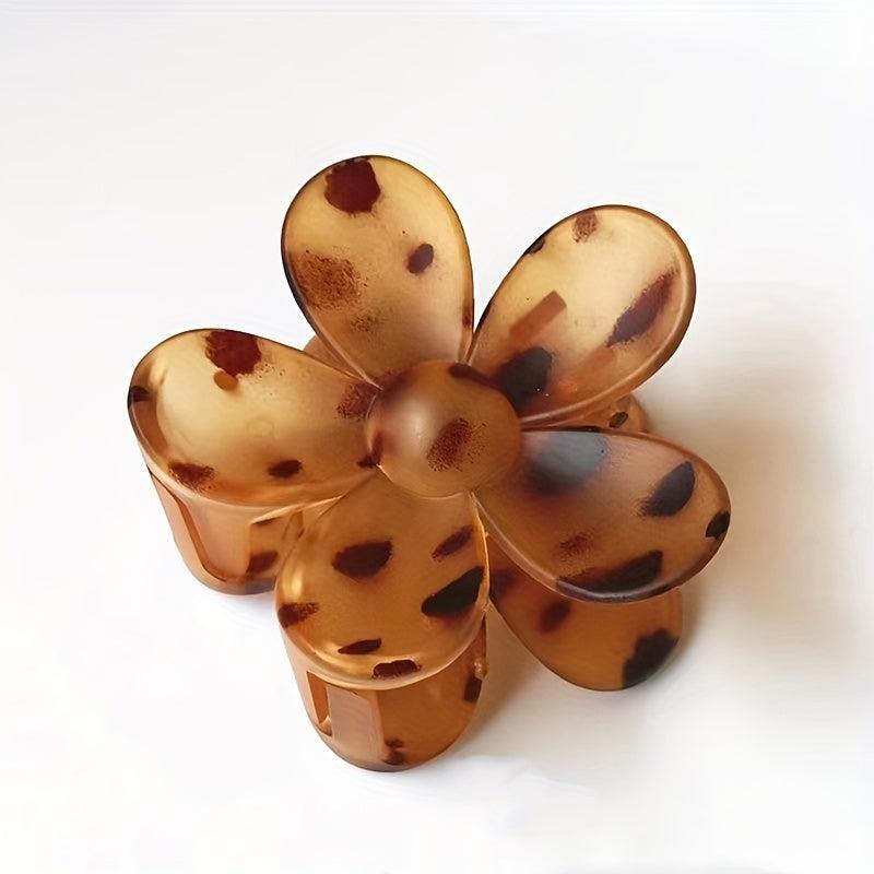 Flower Frosted Candy Hair Claw Clip Strong Hold Grip Hair Jaw Clip