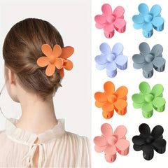 Flower Frosted Candy Hair Claw Clip Strong Hold Grip Hair Jaw Clip
