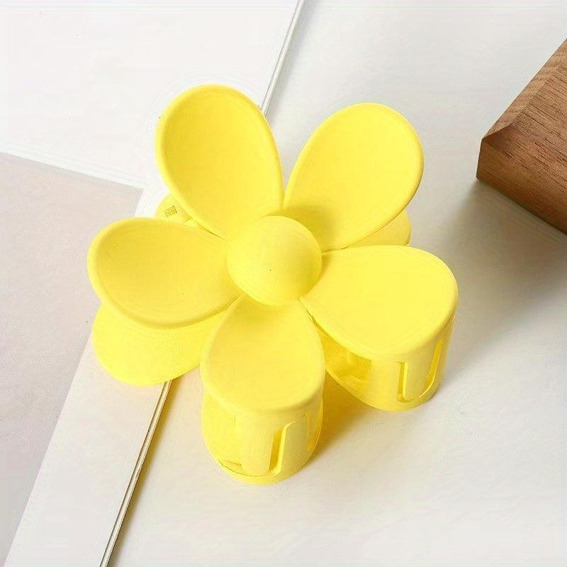 Flower Frosted Candy Hair Claw Clip Strong Hold Grip Hair Jaw Clip