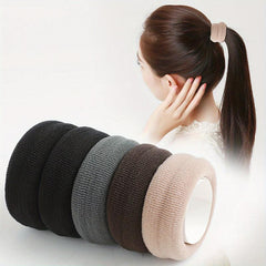 5pcs Seamless Rubber Band Style Solid Hair Tie Ponytail Hair Rope