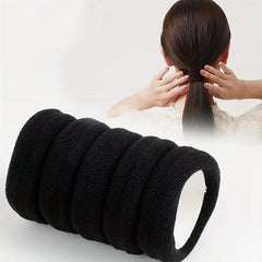 5pcs Seamless Rubber Band Style Solid Hair Tie Ponytail Hair Rope
