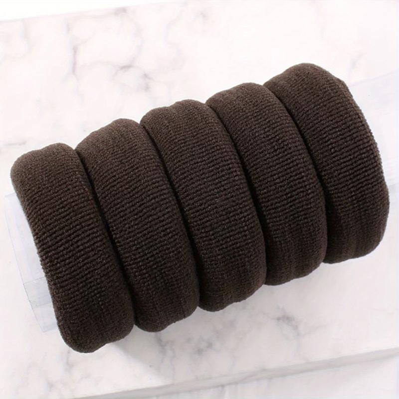 5pcs Seamless Rubber Band Style Solid Hair Tie Ponytail Hair Rope