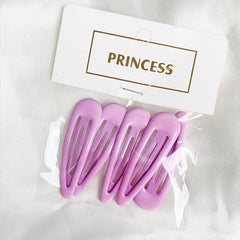 5pcs Water Drop Hair Clip Sweet Snap Clip For Girls