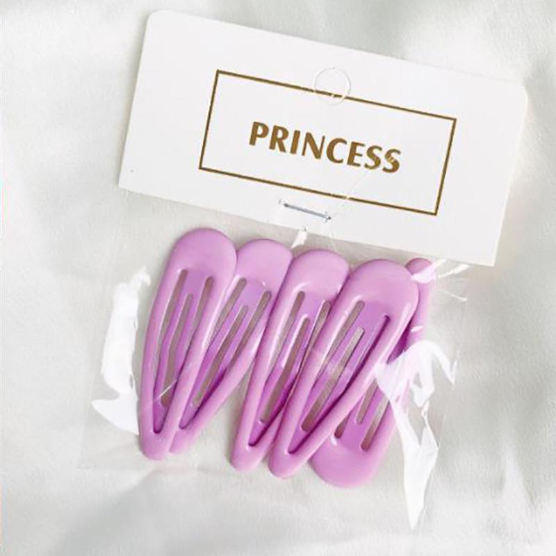 5pcs Water Drop Hair Clip Sweet Snap Clip For Girls