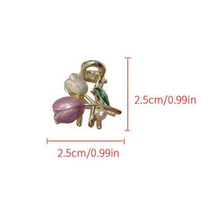 Tulip Hair Claw Flower Metal Hair Clip Ponytail Holder Girls Women