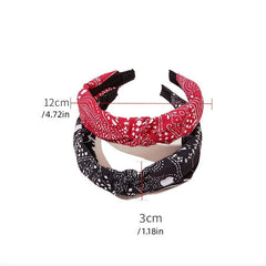Boho Paisley Knotted Headbands Retro Style Hair Accessory