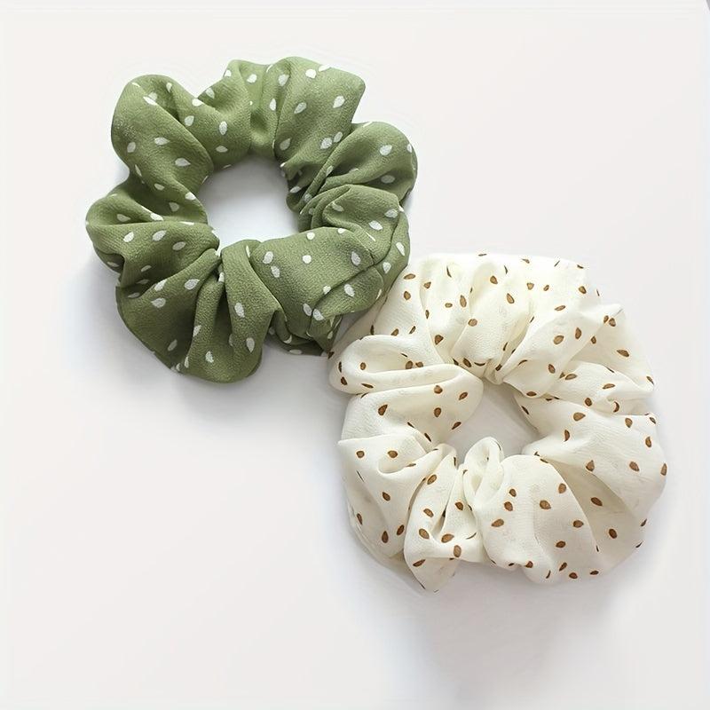 Polka Dot Scrunchies Hair Tie Large Hair Rope Style Hair Ring Ponytail Holder
