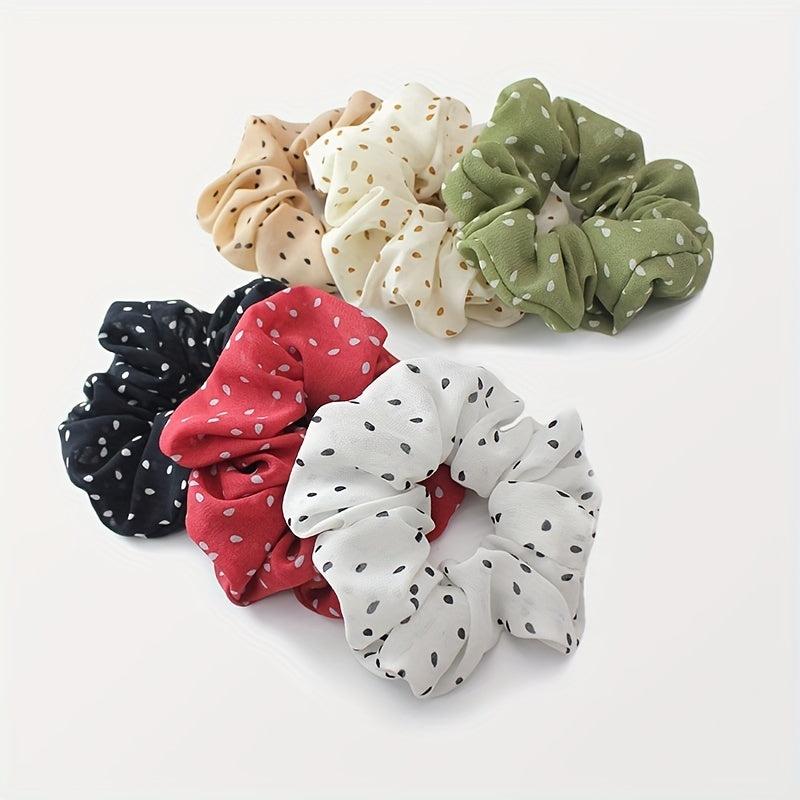 Polka Dot Scrunchies Hair Tie Large Hair Rope Style Hair Ring Ponytail Holder