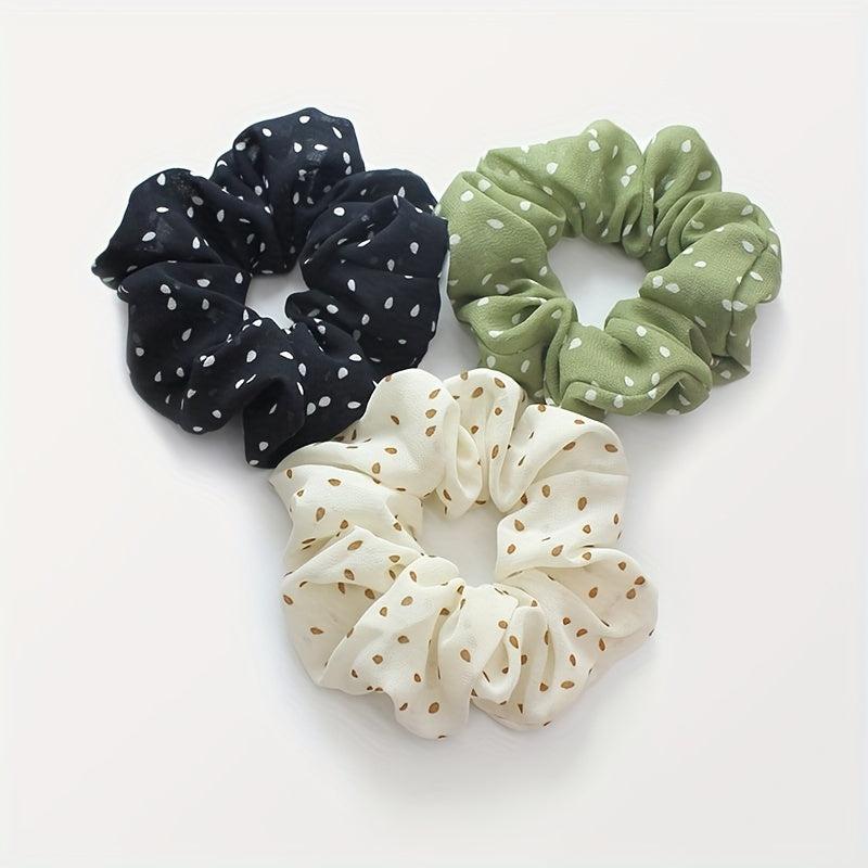 Polka Dot Scrunchies Hair Tie Large Hair Rope Style Hair Ring Ponytail Holder