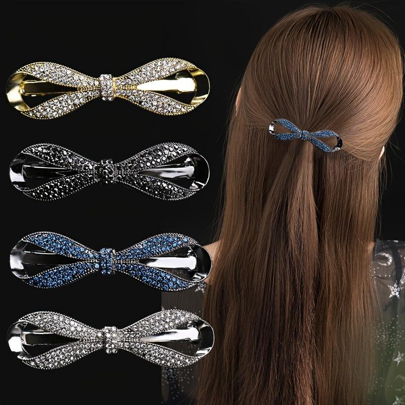 Crystal Bowknot Spring Clip Women's Hair Clip
