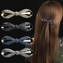 Crystal Bowknot Spring Clip Women's Hair Clip