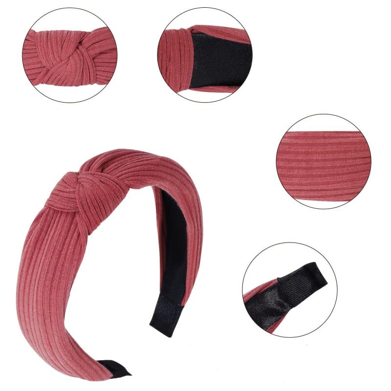 8pcs Non-slip Knotted Headbands Soft Fabric Hairband