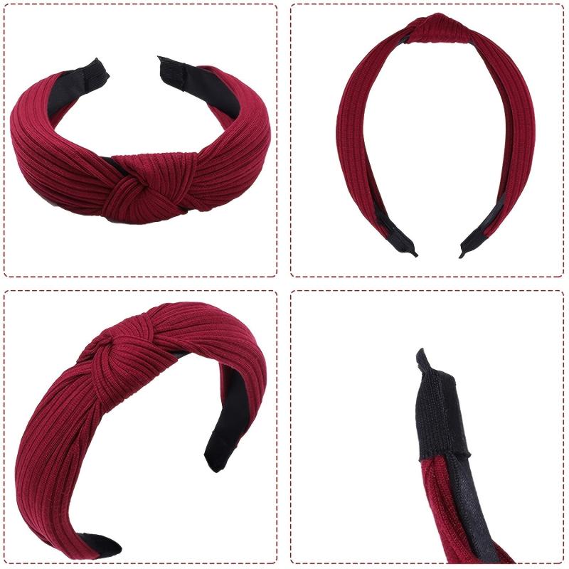 8pcs Non-slip Knotted Headbands Soft Fabric Hairband