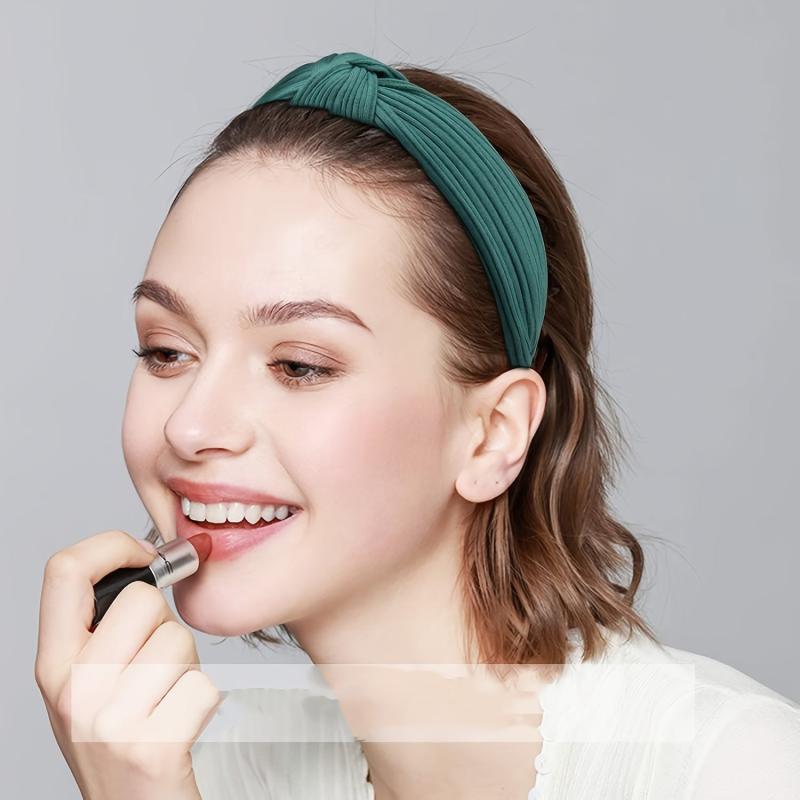 8pcs Non-slip Knotted Headbands Soft Fabric Hairband