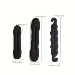 4pcs Solid Hair Bun Maker Sponge Hair Braiding Tool Vintage Magic Hair Styling