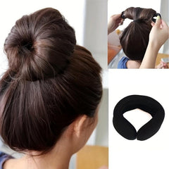 4pcs Solid Hair Bun Maker Sponge Hair Braiding Tool Vintage Magic Hair Styling