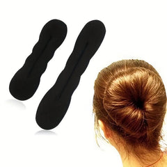 4pcs Solid Hair Bun Maker Sponge Hair Braiding Tool Vintage Magic Hair Styling