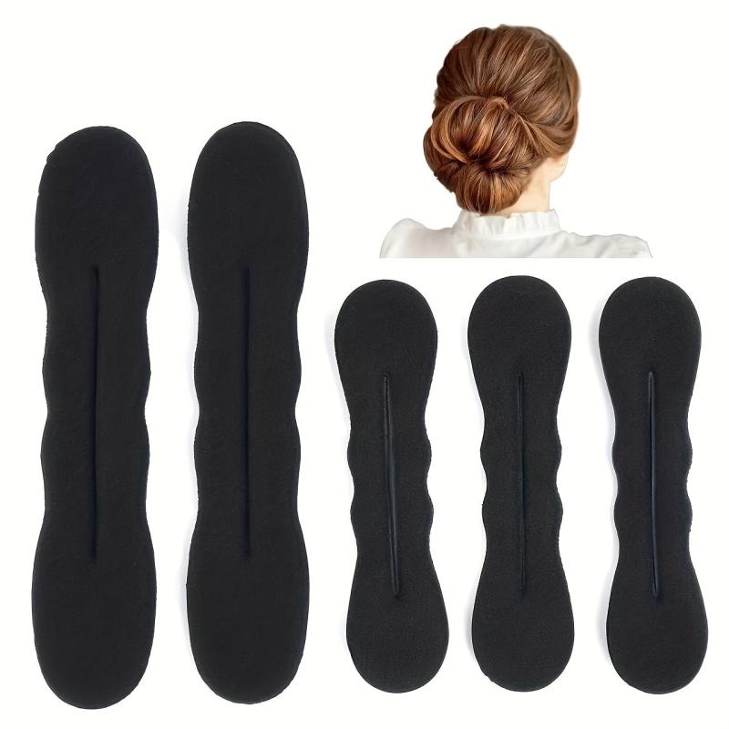 4pcs Solid Hair Bun Maker Sponge Hair Braiding Tool Vintage Magic Hair Styling