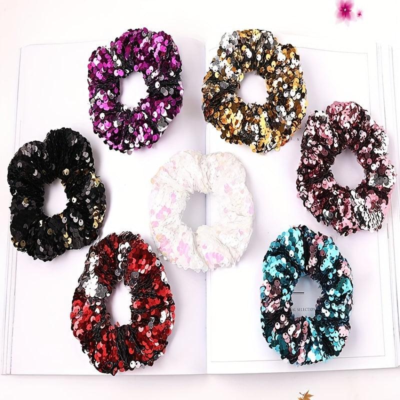 Sequined Scrunchie Large Hair Tie Head Accessory